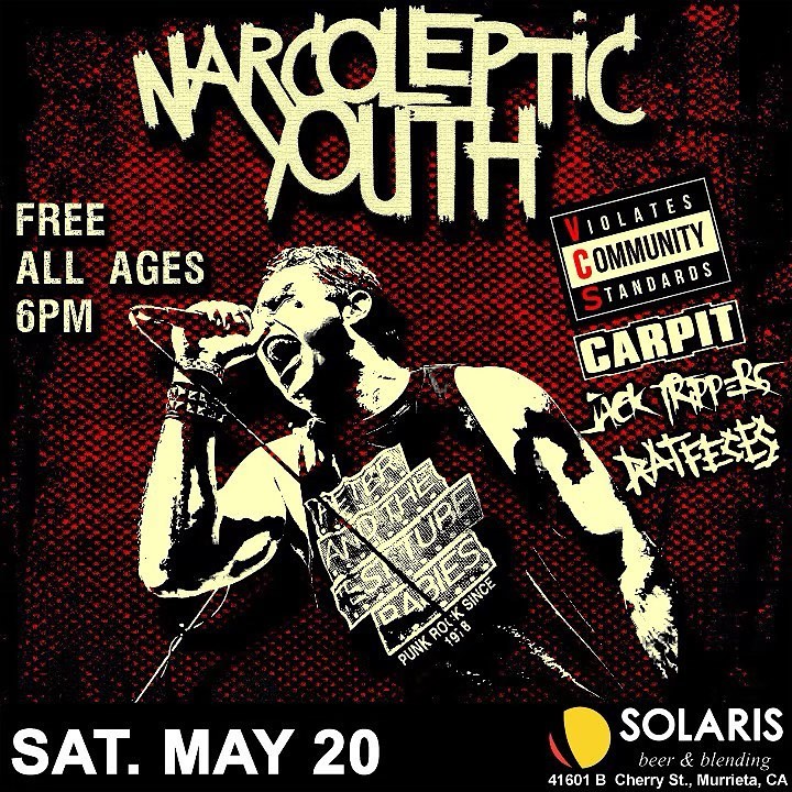 Narcoleptic Youth at Solaris May 20th