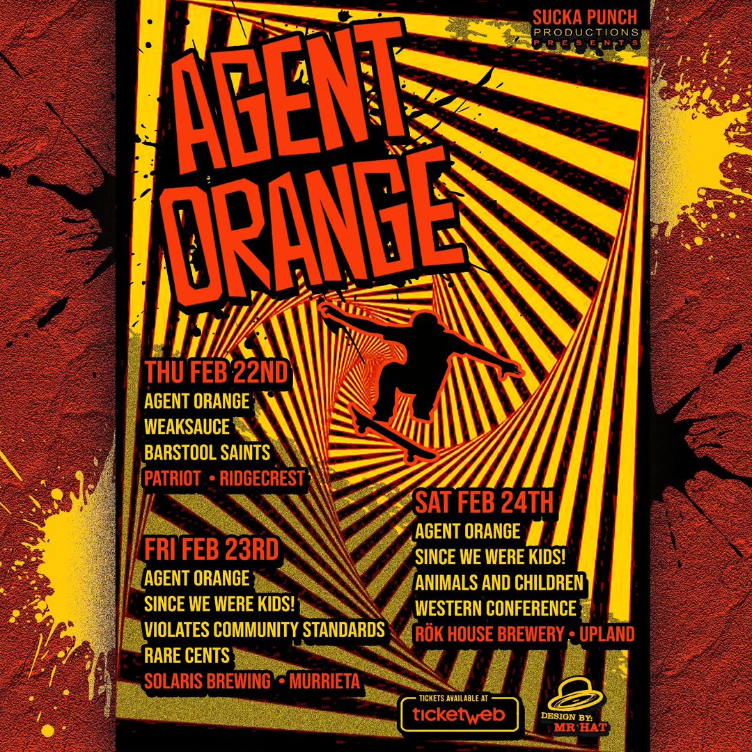 Agent Orange at Solaris February 23rd