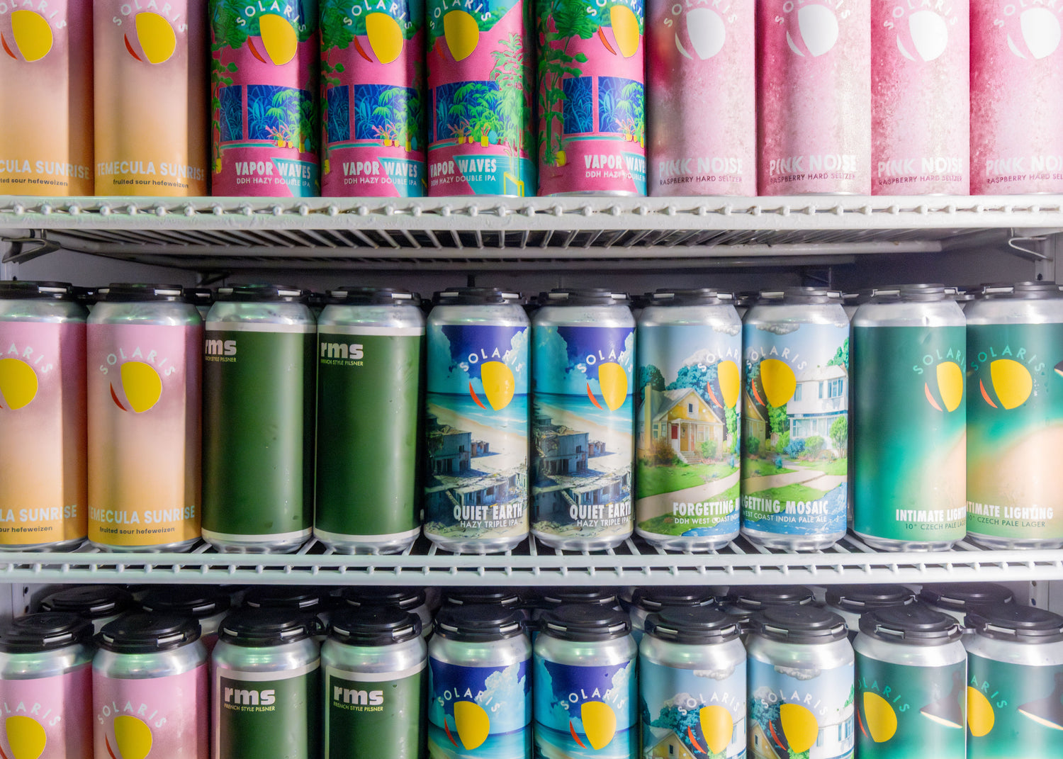 A look at Solaris Beer Cans available for shipping in California.