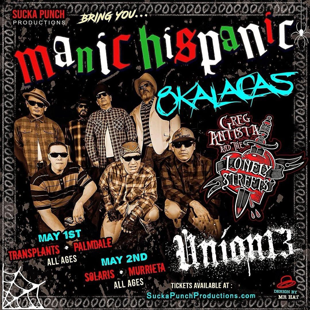 Manic Hispanic live at Solaris May 2nd.