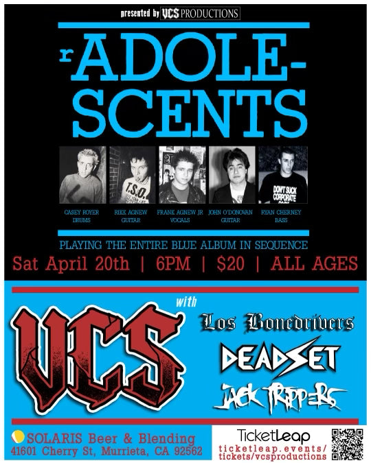 rAdolescents at Solaris April 20th.